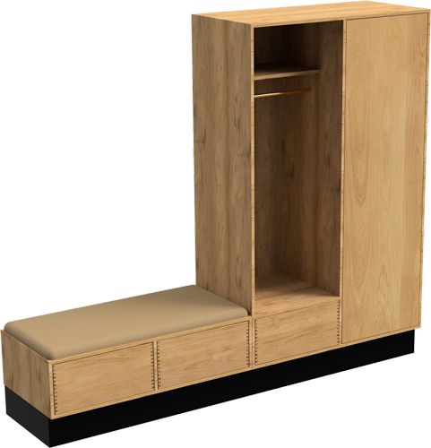 Lysoljert Just Wood Garderobe - Dybde 60 cm