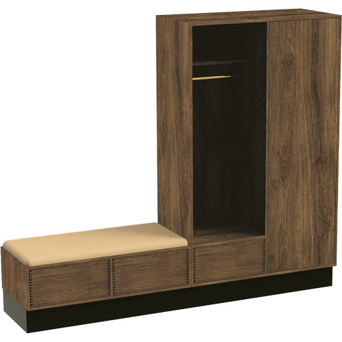 Mørkoljert Just Wood Garderobe - Dybde 60 cm