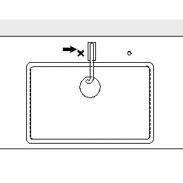 Utskjæring for kranhull - Linoleum - maks ø50