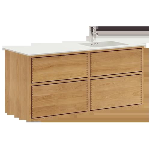 120 cm Just Wood Push baderomsmøbel med 4 skuffer