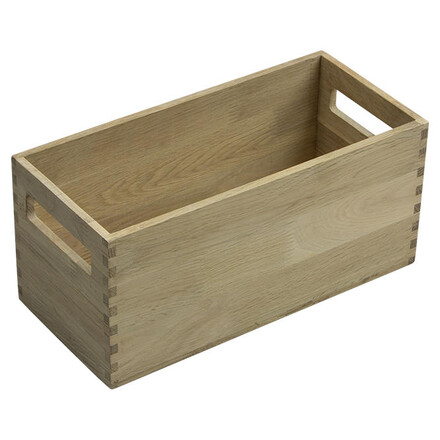 Stor trekasse - heltre eik<br> H: 15 cm B: 15 cm D: 47 cm