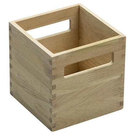 Liten trekasse - massiv eik<br> H: 15 cm B: 15 cm D: 15 cm