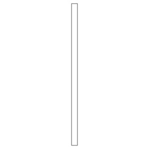 Tilpasning til underskap<br> H: 240 cm B: 10 cm