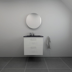 Badesett B: 62 cm med sort Granitex vask