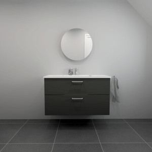 Baderomssett B: 102 cm hvit marmorvask<br> Velg mellom flere fronter