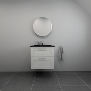 Badesett B: 62 cm med sort Granitex vask