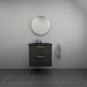 Badesett B: 62 cm med sort Granitex vask