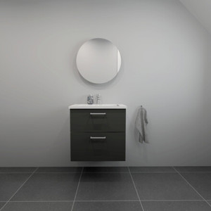 Badesett B: 62 cm med hvit marmorvask<br> Velg mellom flere fronter