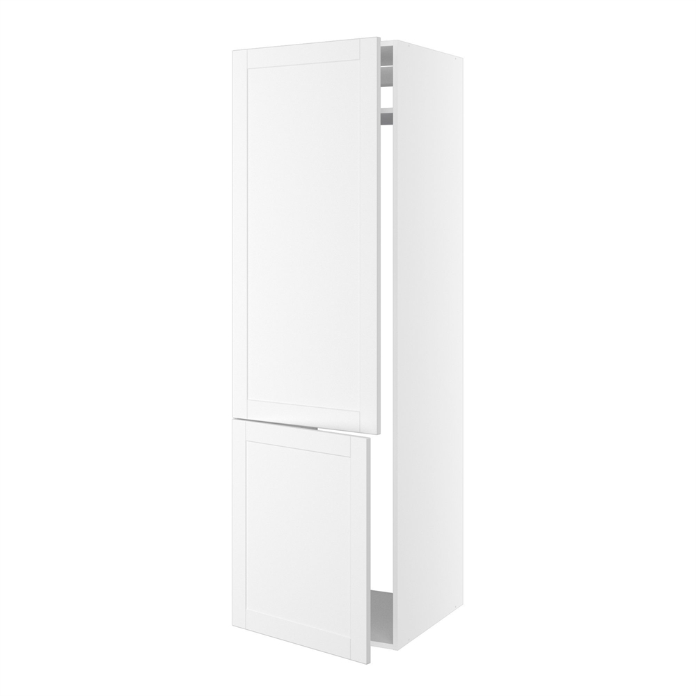 Kitchn Højskab til integreret køl/frys m/2 låger uden hængselsboring H:700 og 1244, 1 konstruktionshylde m/udluftning (uden bagbeklædning) H:1952 D:580 B:600