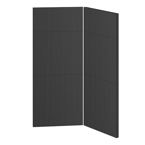 Hengslet dør 3-delt montert<br> Passer til U9090 H: 70 cm B: 29,6 cm